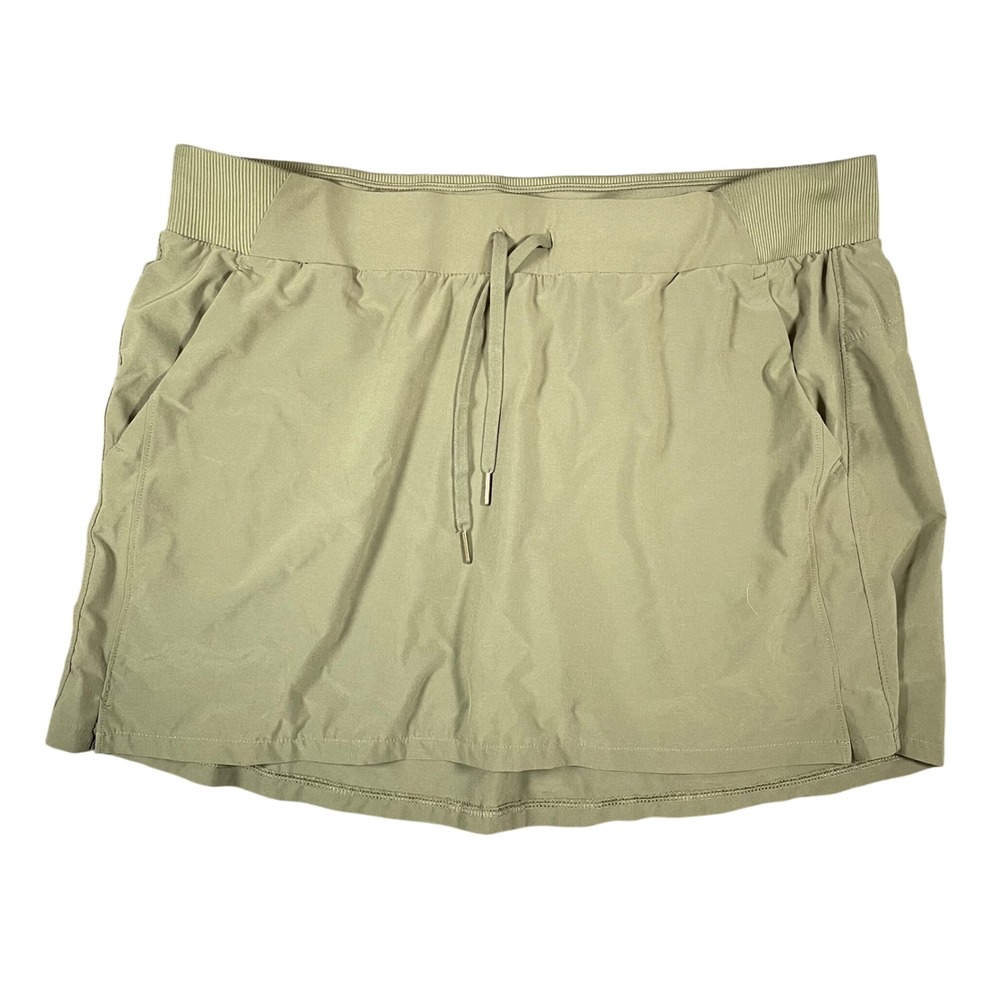 All in Motion Womens Active Skort XXL Olive Green Stretch Activewear Athletic